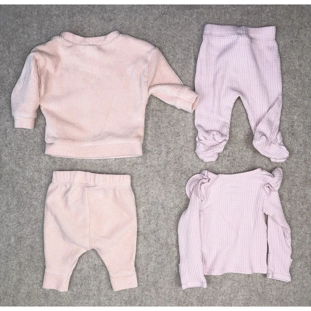 Carters Baby Girl Newborn 2 Piece Sets- 2 Included Both Pink